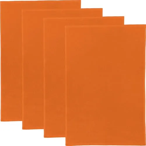 Erwin Müller Reinigungstuch, Putztuch, Multifunktionstuch 4er-Pack kürbis Größe 50x70 cm - saugstark, zum Putzen oder Staubwischen, robust und langlebig, mit Frottierseite