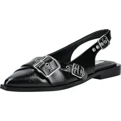 Steve Madden Ballerinas Lederimitat, Damen Gr. 38, schwarz - Casual Sling-Ballerina aus hochwertigem Lederimitat mit stylischen Ösenlöchern. Ideal für den Alltag und Stadtbummel, mit bequemer Blockabsatzhöhe von 2 cm.