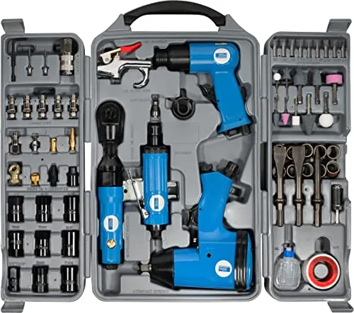 Güde Druckluftgeräte-Set 71-tlg. - Vielseitiges Komplettset für Profis - Werkzeug-Sets mit 71 Teilen, inklusive Schlagschrauber und Meißelhammer, ideal für vielseitige Anwendungen und optimale Organisation in einem praktischen Koffer.