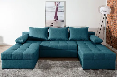 COLLECTION AB Wohnlandschaft Josy U-Form, petrol von Collection AB