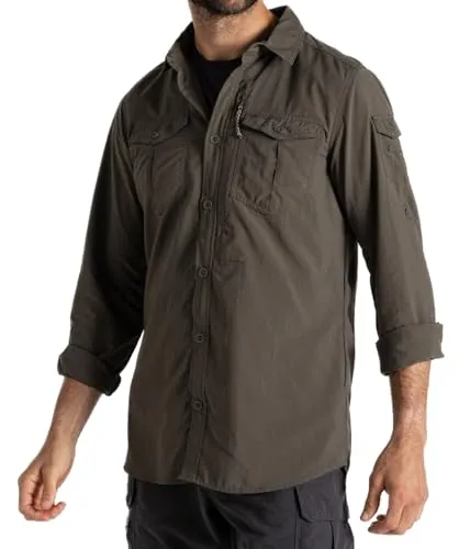 Craghoppers Nosilife Adventure Long Sleeved Shirt III - Woodland Green 4XL - Funktionale Wanderhemden für Herren mit NosiLife-Technologie, die Insekten abwehrt und Gerüche hemmt. UPF 50+ UV-Schutz und praktische Taschen machen es zum perfekten Begleiter für jedes Abenteuer.