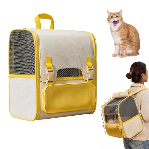 Katzenrucksack Haustier Tragetasche Netzfenster Reisen Wandern faltbar 8 kg