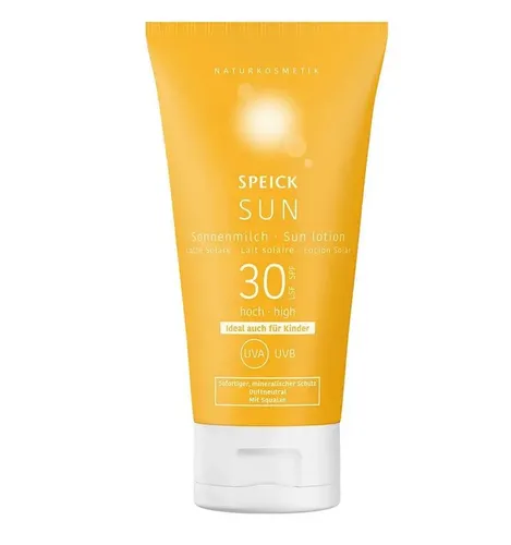 SPEICK SUN Sonnenmilch LSF 30 - 150 ml - Sonnenschutzmittel mit hohem Lichtschutzfaktor 30, ideal für empfindliche Haut und bietet langanhaltenden Schutz vor UVA- und UVB-Strahlen.