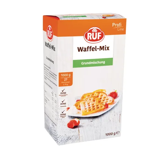 RUF WAFFELTEIG 1 KG - Backmischung für köstliche Waffeln, einfach zuzubereiten und ideal für süße Snacks oder Desserts.