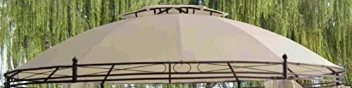 Ersatzdach für Westerholt Pavillon 350cm Creme - Pavillons - Hochwertiges Ersatzdach aus 100% Polyester, ideal für die Erneuerung Ihres Westerholt Pavillons und optimalen Wetterschutz.