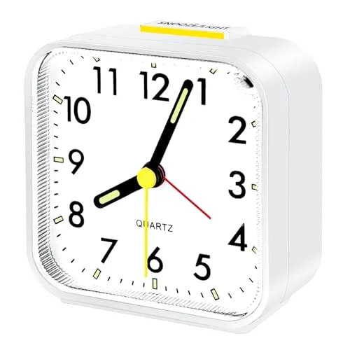 Gowkeey Wecker Analog Leise Ohne Ticken, Quarzwecker,Analoger Wecker