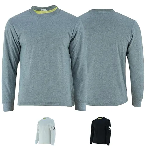 BULLDT Herren Motorrad Pullover Sweatshirt Hemd T-Shirt Aramid (DE/NL/SE/PL, Numerisch, 58, Regular, Regular, Grau)