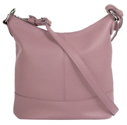Cluty Umhängetasche Damen 021217 violett - Umhängetasche aus 100% Rindleder, leicht und handlich für den Alltag, mit verstellbarem Schultergurt und mehreren Fächern für optimale Organisation.