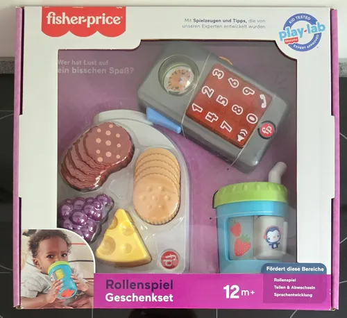 Fisher-Price HFJ95 - Rollenspiel Geschenkset, Spielset mit Aktivitätsspielzeugen für Babys und Kleinkinder, Babyspielzeug ab 12 Monaten
