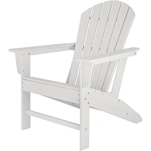 tectake® Gartenstuhl Adirondack - Komfortabler Gartensessel in Holzoptik - Adirondack-Stühle, wetterfest und ideal für Garten, Terrasse und Balkon. Genieße die entspannende Formgebung mit breiten Armlehnen und guter Luftzirkulation für kühle Momente.