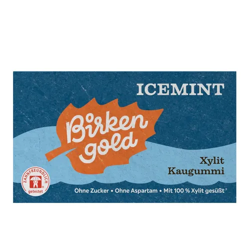 Xylit Icemint Kaugummi  12 Stück im Blister  von Birkengold