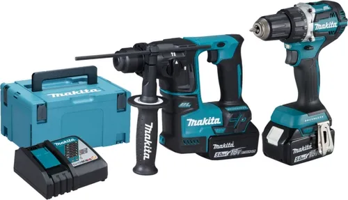 MAKITA Kit DLX2271TJ (DDF484 + DHR171 + 2 x 5,0 Ah + DC18RC + MAKPAC 4)