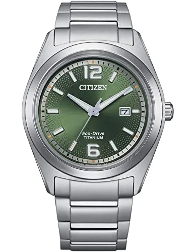 CITIZEN Herren Analog Quarz Uhr AW1641-81X mit Titan Armband - Armbanduhren für Herren, sportliche Super Titanium Uhr, kratzfest und antiallergisch, mit Eco-Drive Antrieb – kein Batteriewechsel nötig!