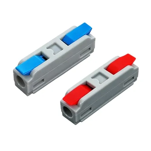 JOYELEC 38 Stück Verbindungsklemmen,LT-1 Schnellanschlussklemme Kabelverbinder,Kompakten Steckklemmen 1 Eingänge/1 Ausgänge, Kabel 0.5-2.5(4.0) mm²,250V,32A Leiter Klemme