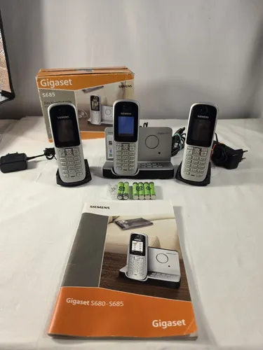 Siemens Gigaset S685 mit 3 Mobilteilen | neue Akkus | Bluetooth | TOP Zustand ✅
