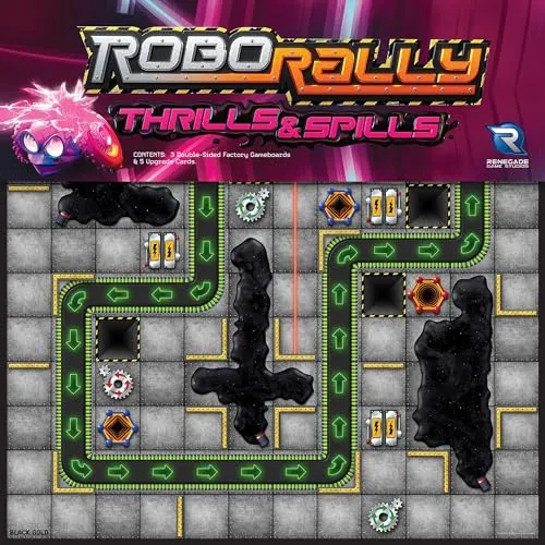 Renegade Game Studios Robo Rally Thrills & Spills, Brettspiel-Erweiterung, 2-6 Spieler, 45-90 Minuten Spielzeit