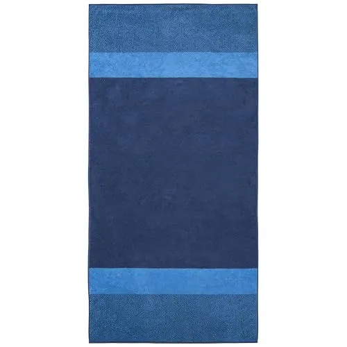 Dyckhoff Saunatuch Two Tone Stripe blau, 100x200 cm - Saunatuch aus 100% Baumwolle, schadstoffgeprüft nach Öko-Tex Standard 100. Ideal für Wellness und Entspannung mit hohem Gewicht für beste Saugfähigkeit.