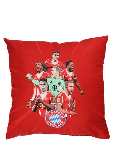 FC Bayern München Kopfkissen FC Bayern München I Kissen Player 2025-26 40x40 cm I Rot I 40 x 40 cm