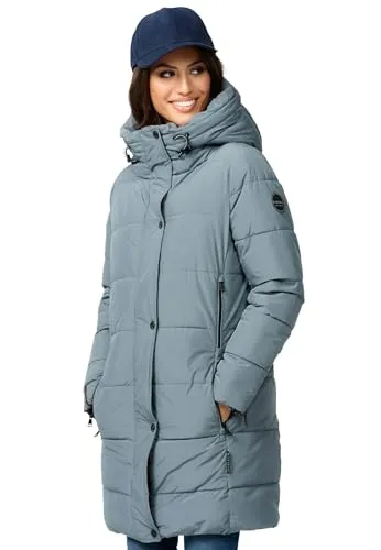 MARIKOO Damen Winterjacke B987 - Steppjacke mit Kapuze - Leichte Steppjacke der Marke Marikoo, ideal für Übergangszeiten. Sie überzeugt durch ihr modernes Design und bietet hohen Tragekomfort sowie eine optimale Passform.