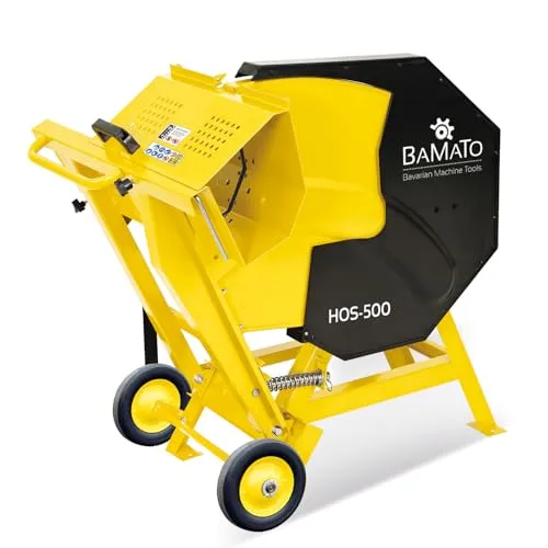 BAMATO Wippkreissäge mit 505mm HM-Sägeblatt (230V) - Wippsäge für präzise Brennholzbearbeitung, 3000 Watt Leistung für müheloses Sägen von Holzstämmen bis 170 mm.