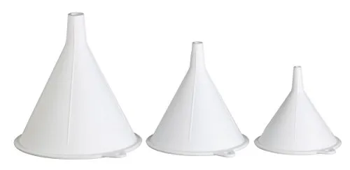 KitchenCraft Trichter für Lebensmittel (3er-Set), aus Kunststoff - Farbe: Weiß, 3 Größen