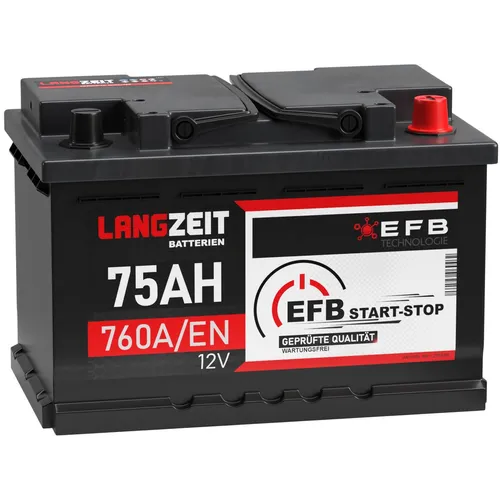 LANGZEIT EFB Batterie 75Ah 12V 760A
