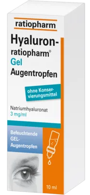 Hyaluron ratiopharm Gel Augentropfen - Arzneimittel zur intensiven Befeuchtung trockener und gereizter Augen, ideal für Bildschirmarbeiter und Kontaktlinsenträger. Frei von Konservierungsstoffen für empfindliche Augen.