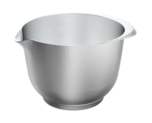 Birkmann Premium Baking Rühr- und Servierschüssel 2,0 Liter - Rührschüsseln aus hochwertigem Edelstahl mit Skalierung und Anti-Rutsch-Ring, ideal zum Zubereiten, Aufbewahren und Servieren in der Küche.