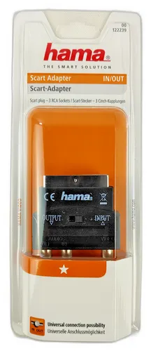 hama Scart Stecker Adapter auf Cinch IN OUT NEU OVP