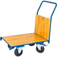 PROREGAL® Handwagen Transportwagen, 180kg Traglast, Blau - Bollerwagen mit stabiler Konstruktion und großen, leichtgängigen Rädern. Ideal für Lager, Werkstätten und Baustellen. Hohe Belastbarkeit von 180 kg und 5 Jahre Garantie.