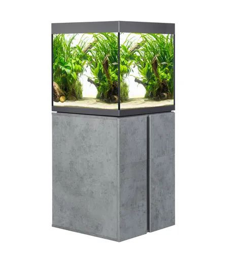 Siena Aquarienkombination 166L Farbe: Beton - 55x55x55cm