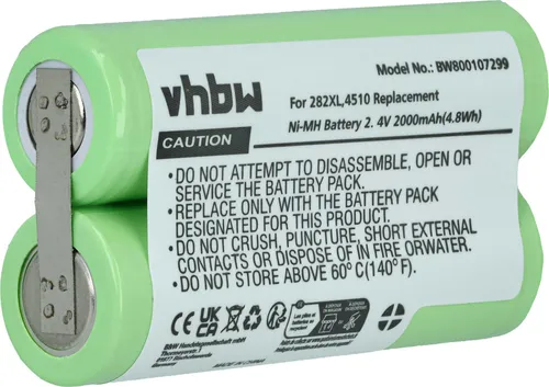 vhbw Akku kompatibel mit Philips Norelco 885RX, 8867XL, 8846XL, 915RX, 935RX, 8883XL, 905RX, 955RX, 965PE, 945RX Rasierer (2000 mAh, 2,4 V, NiMH)