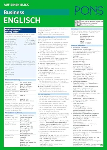 PONS Business English auf einen Blick: Die kompakte Übersicht für den Büroalltag (PONS auf einen Blick)