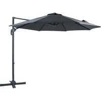 AXI Ampelschirm Ø 300 cm Grau mit Dreh- & Neigungsfunktion von Axi