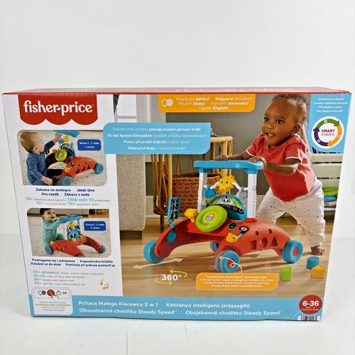 Fisher-Price 2-Seiten Auto-Lauflernwagen, mitwachsendes (nicht Deutsch)