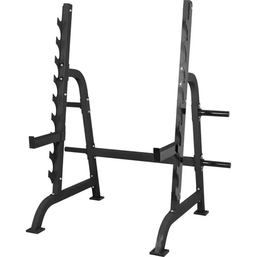 GORILLA SPORTS® Squat Rack - Kniebeugenständer mit Hantelscheibenständer - Hantelständer für Krafttraining, ideal für Kniebeugen und Bankdrücken, bietet 9 Ablagen und eine maximale Belastbarkeit von 300 kg für effektives Training im Home-Gym.