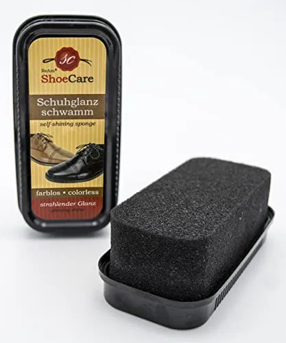 ReAm | Schuhputzschwamm farblos | perfekter Glanz mit optimaler Pflege von Glattlederschuhen