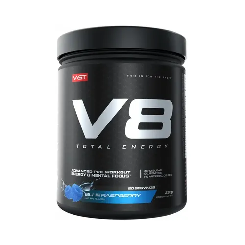 VAST V8 Total Energy (20 serv) Blue Raspberry (116,04 EUR/kg)