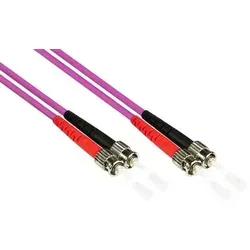 kabelmeister® Patchkabel LWL Duplex OM4 (Multimode, 50/125) ST/ST, 0,5m