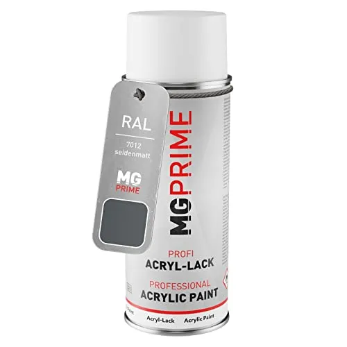 MG PRIME RAL 7012 Basaltgrau/Basalt grey seidenmatt Acryl-Lack Spraydose | Sprühdose 400 ml, schnelltrocknend