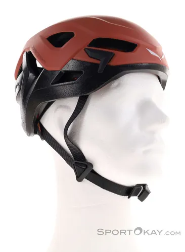 Salewa Aria Kletterhelm - Dunkelrot S/M - Kletterhelm für optimalen Schutz und Komfort beim Bergsteigen, leicht und atmungsaktiv für lange Touren.