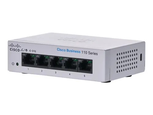 Produktbild Cisco CBS110 Unmanaged L2 Fast Ethernet (10/100) Grau (CBS110-5T-D-UK)