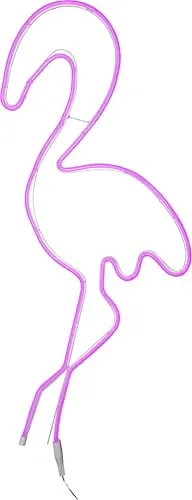 STAR Flatneon 230 LED Silhouette Flamingo pink in pink von Best Season