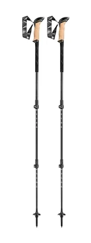 Leki Black Series Carbon Trekkingstöcke 100-135cm - Wanderstöcke aus hochwertigem Carbon, leicht und stabil, ideal für anspruchsvolle Wanderungen und Trekkingtouren.