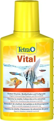 Tetra Vital - fördert Vitalität, Wohlbefinden und Farbpracht bei Fischen, ergänzt lebenswichtige Vitamine und Mineralstoffe, 100 ml Flasche