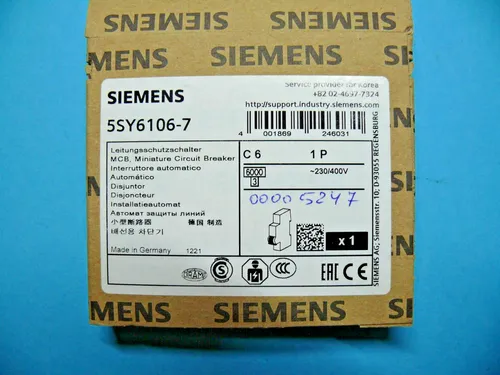 SIEMENS Leitungsschutzschalter Mod: 5SY6 101-7 C1 230-400V NEU 1 x