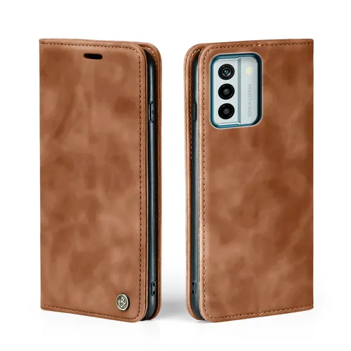Handy Hülle für Nokia G22  Klapp Magnet Smartphone Cover Case Braun