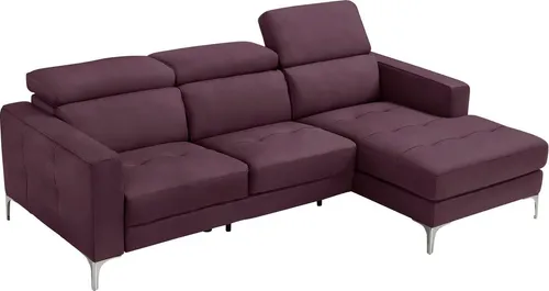 Egoitaliano Ecksofa Matt, erstklassiger Sitzkomfort, aufwendige Detailverarbeitung, L-Form, mit verstellbaren Kopfteilen zum Relaxen