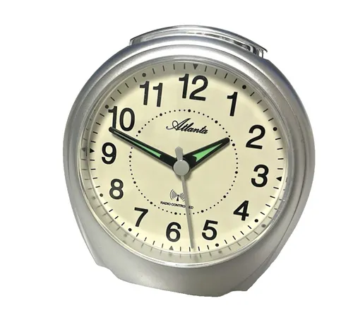 Wecker Uhr Atlanta 1865/19 Funkwecker Leuchtzifferblatt in silber von Atlanta