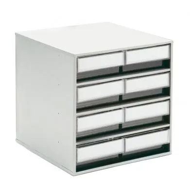TRESTON Schubladenmagazin 0840, 8 Schubladen, T 400 mm, glasklar 70154